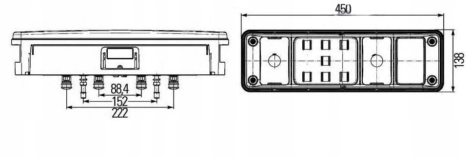 Lampa tylna HELLA led WIELTON LEWA naczepa Marka Inna