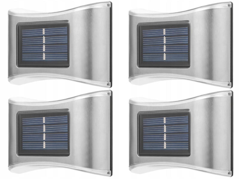 4x Lampa Solární nástěnné svítidlo Fasádní Led senzor
