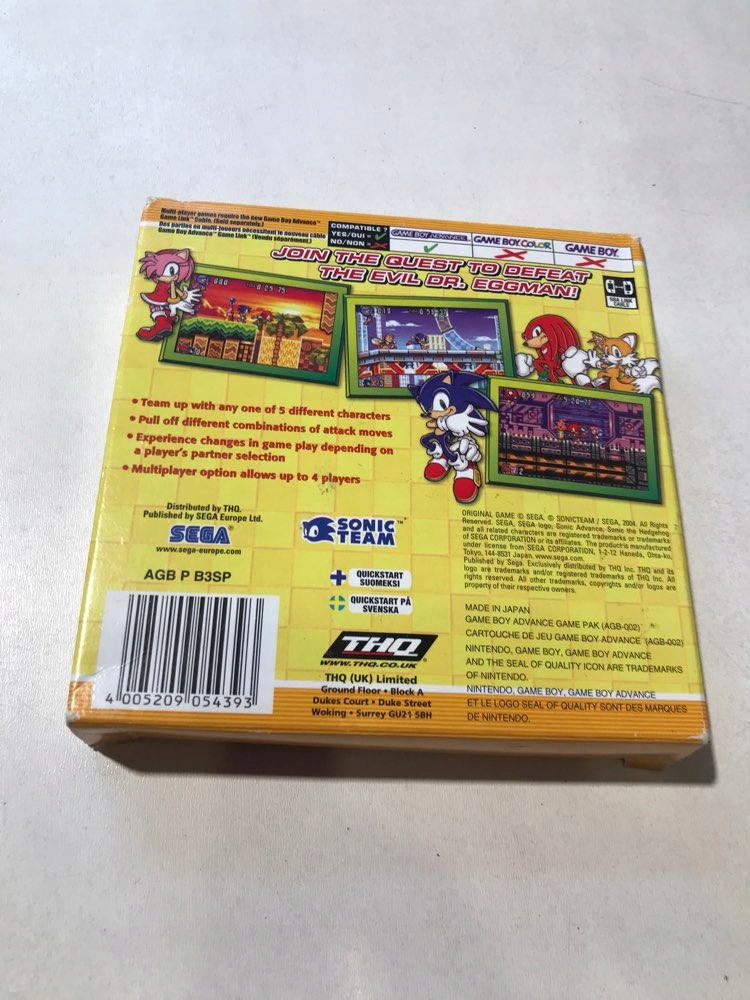 SONIC 3 ADVANCE GAME BOY ADVANCE Producent Nintendo