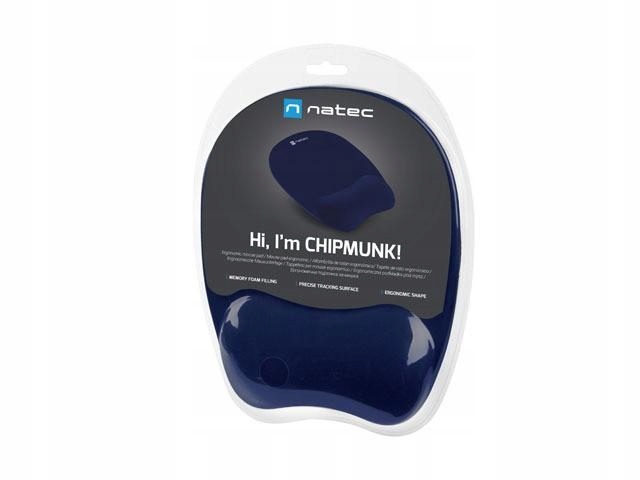 Natec podkładka pod mysz Chipmunk grantowa 230x200mm memory foam