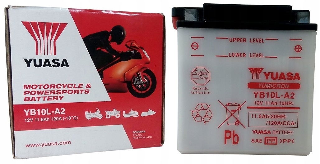 

Akumulator Yuasa YB10L-A2 12V 11Ah 120A