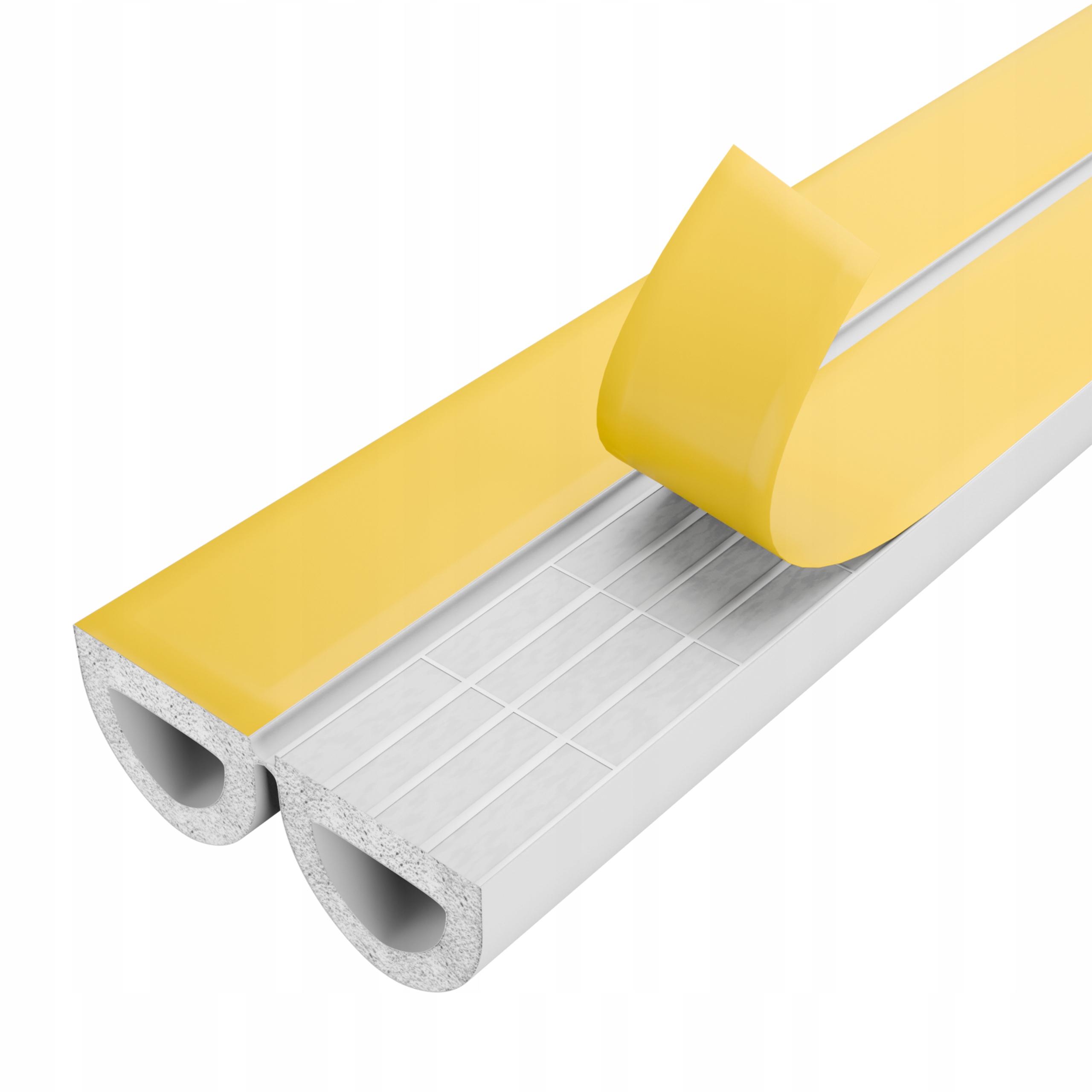 Samolepiaca zvukotesná tesniaca vložka na okná a dvere 14x12 mm D biela 100 m