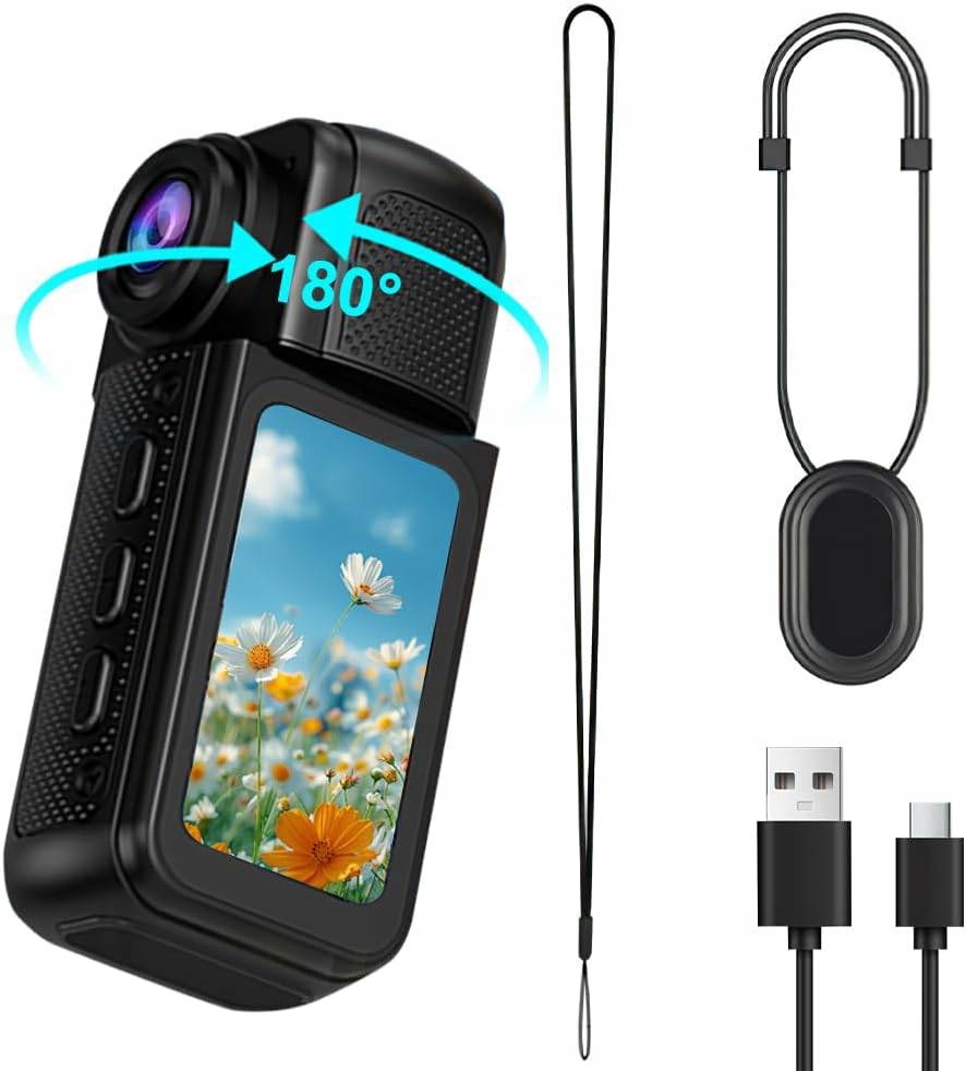 Dlouhá výdrž baterie Mini akční kamera Hd kamera Otočný objektiv 180°