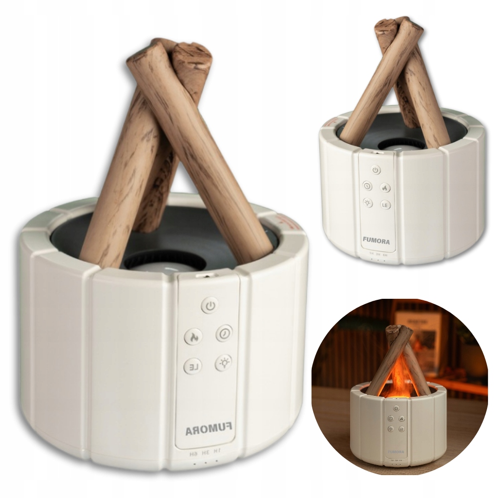 Zvlhčovač vzduchu Krb difuzér vůně Ohnisko lampa Efekt Plamene