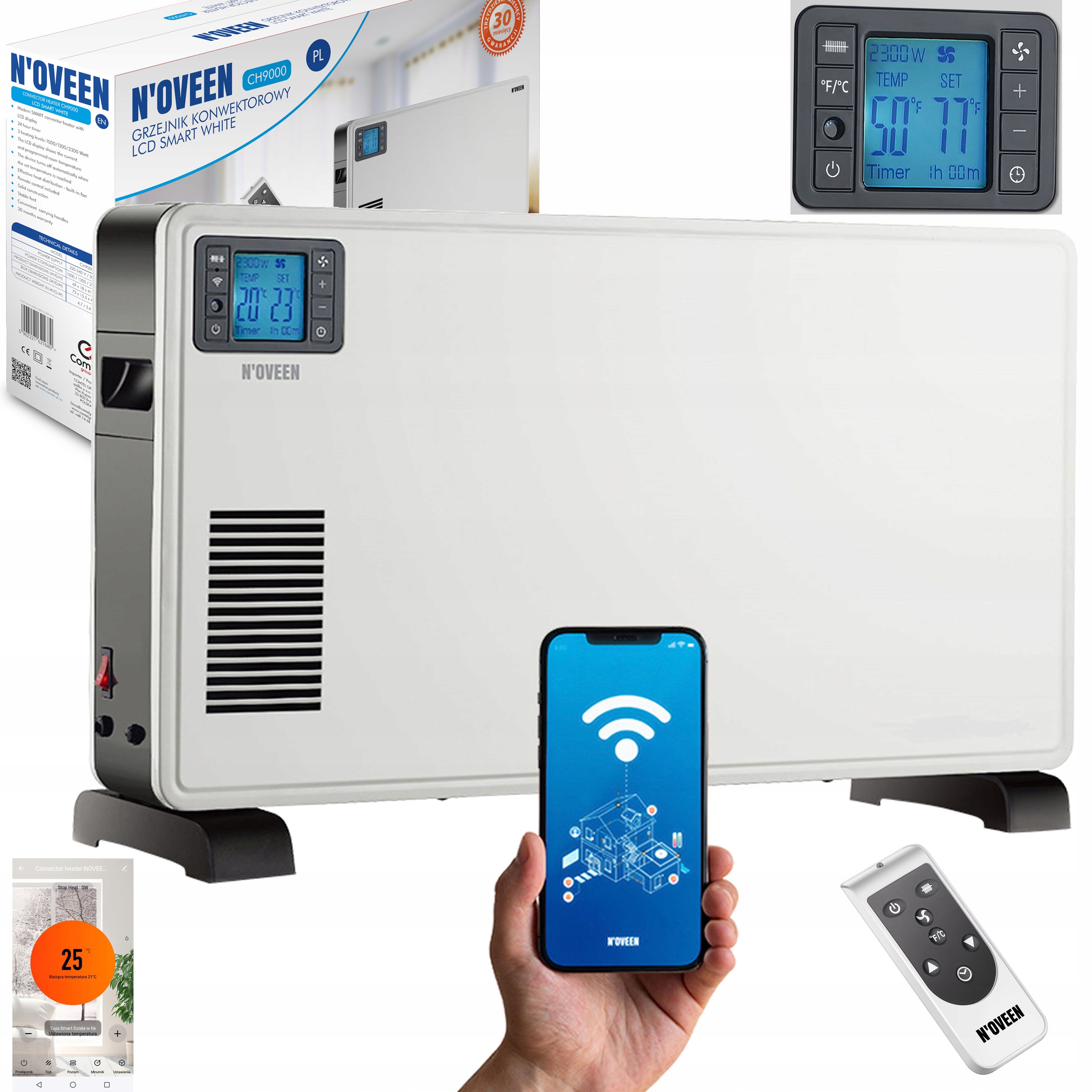 

Grzejnik Elektryczny Energooszczędny Tuya WiFi