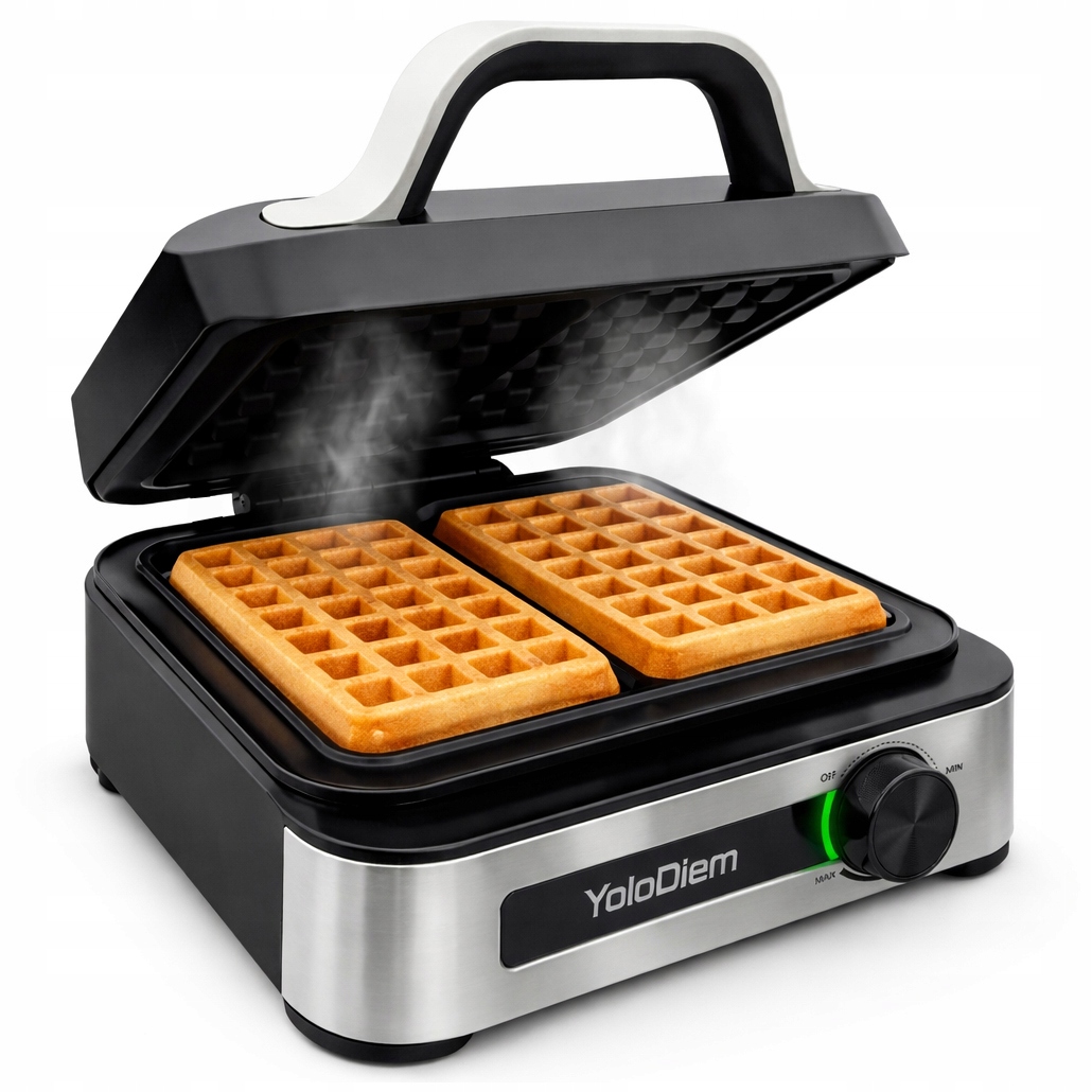 Gofrownica 2300W 2 Duże Gofry Nieprzywierająca Powłoka Regulacja Pieczenia