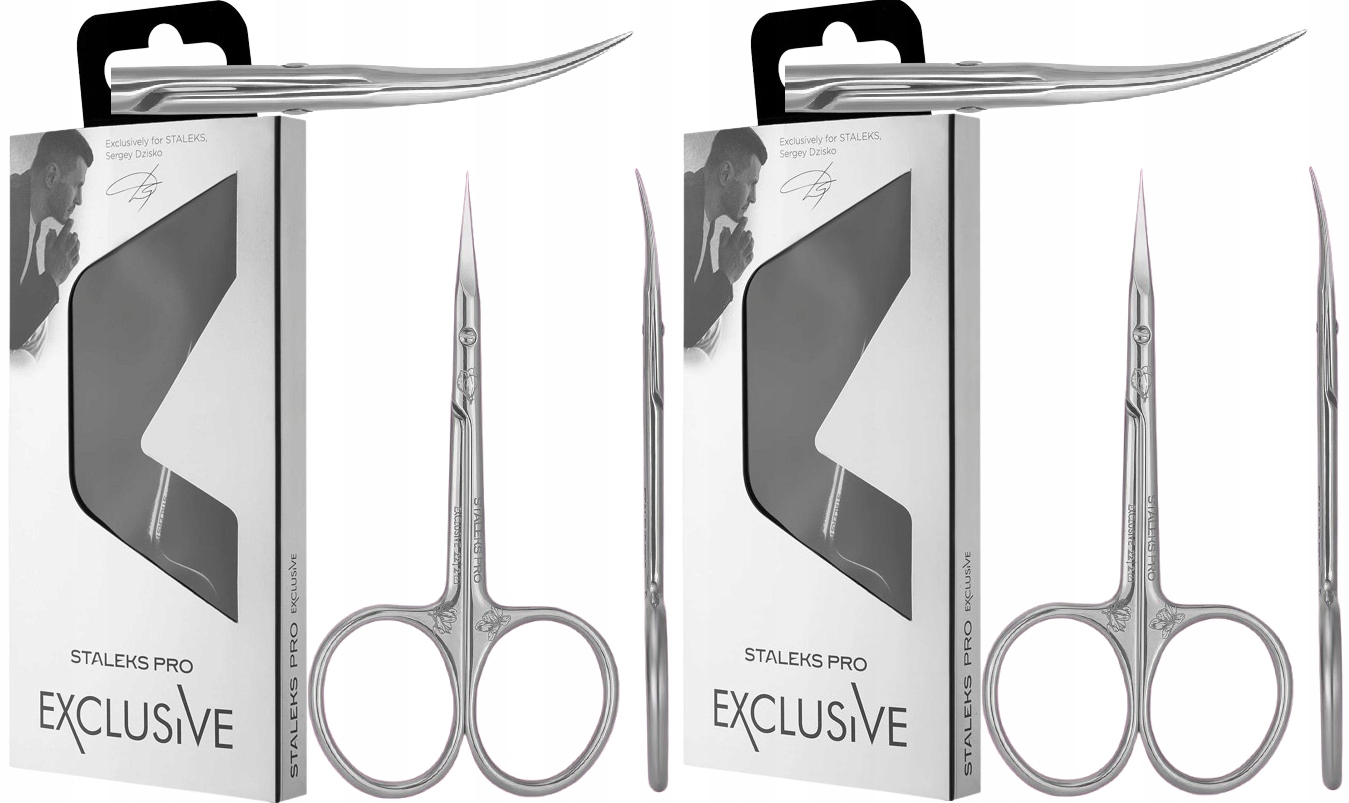 2 x Staleks Profesionální nůžky na kůži Exclusive 22 Type 2 Magnolie