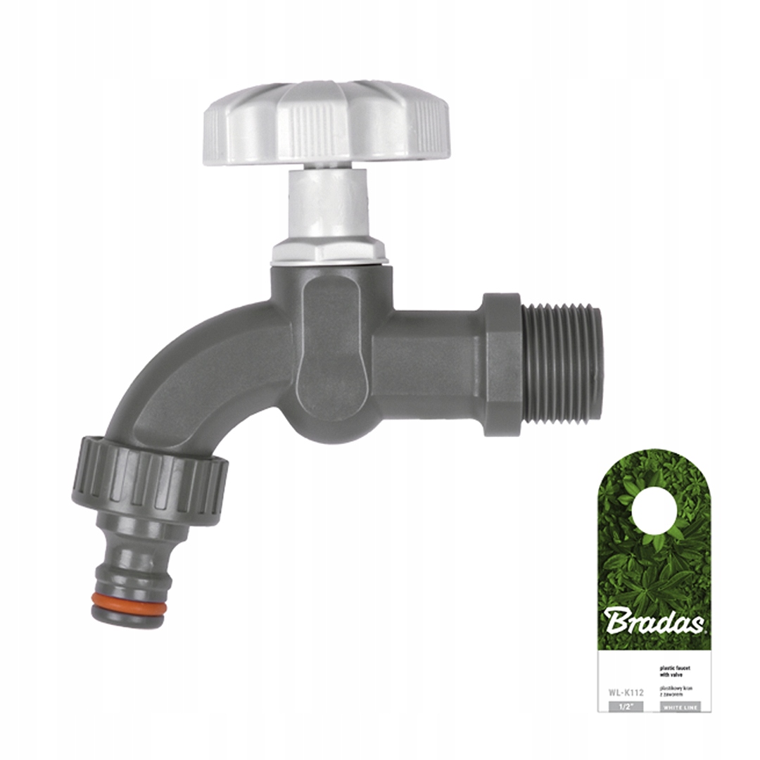 

Kran zawór czerpalny 3/4' z przyłączem Bradas