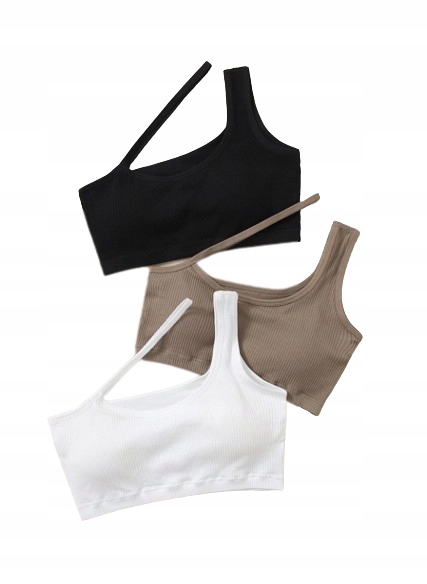 2-PACK Biustonosz Sportowy Damski Prążkowany L Vźc