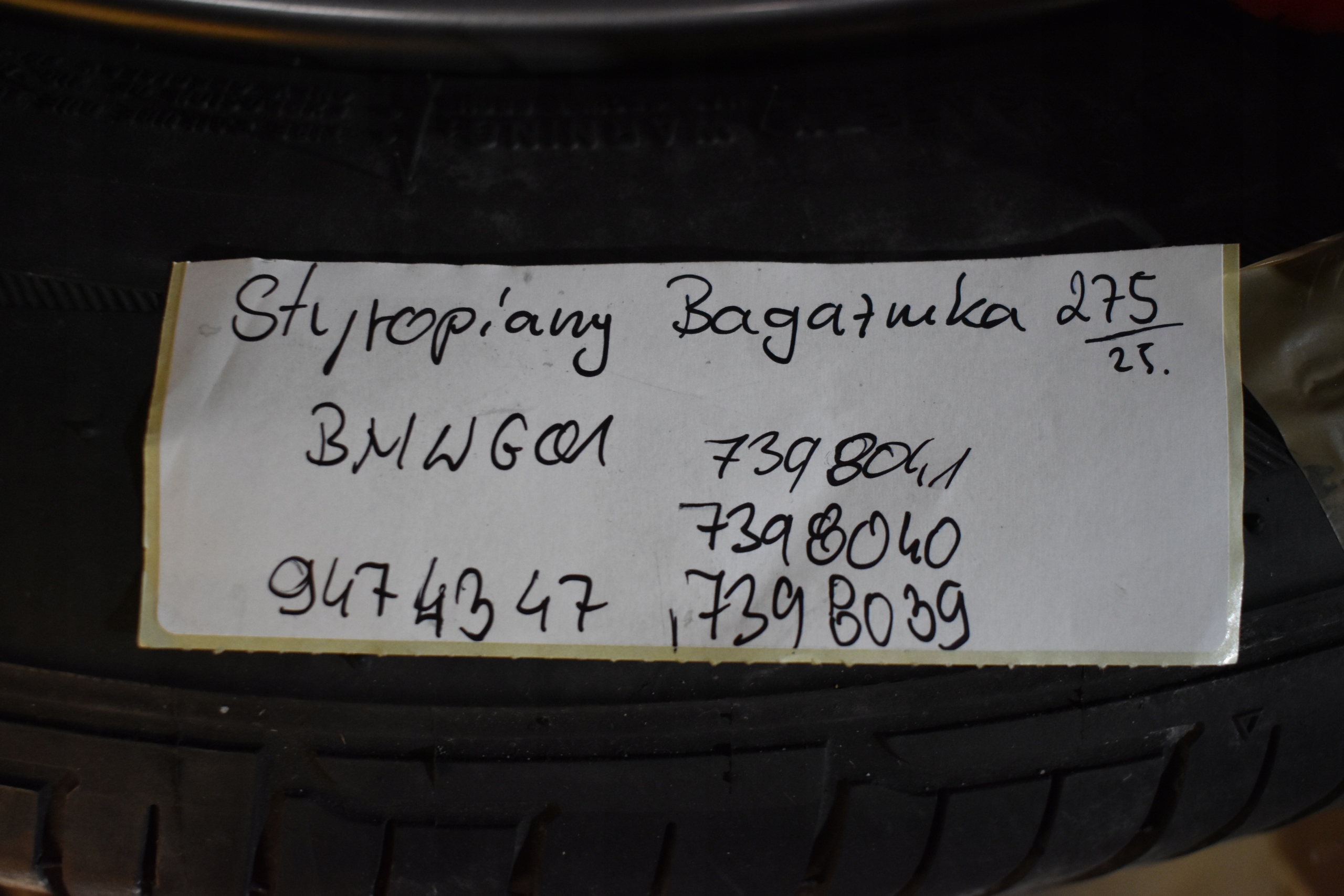 IDEALNY polystirene filling KPL. boot BMW G01 1