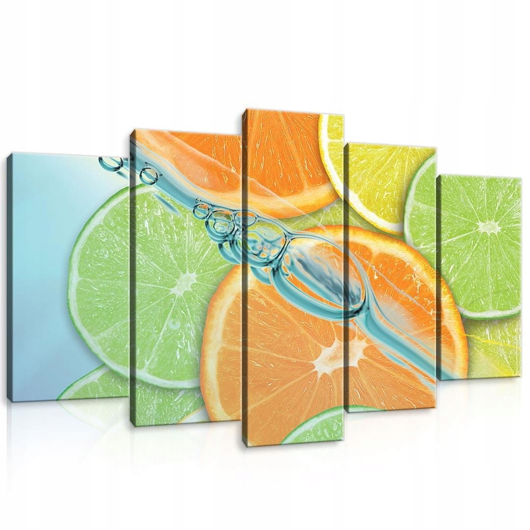 Obraz 100x60 Citrusy pomeranč limetka citron svěžest léto vitamíny