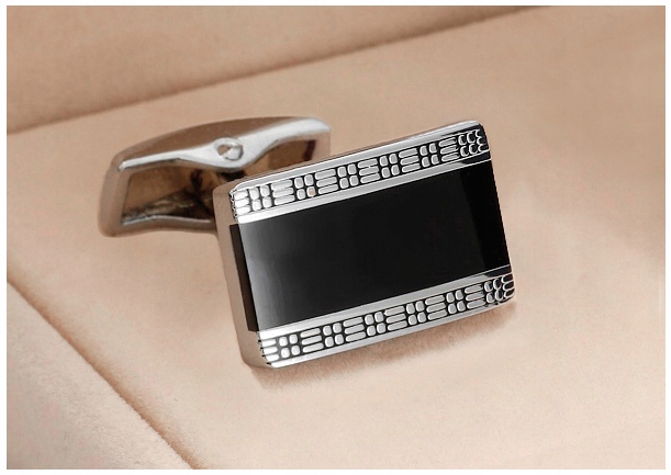 SPINKI do Mankietów Koszuli Męskie + PUDEŁKO c03 Kamień Bez kamienia