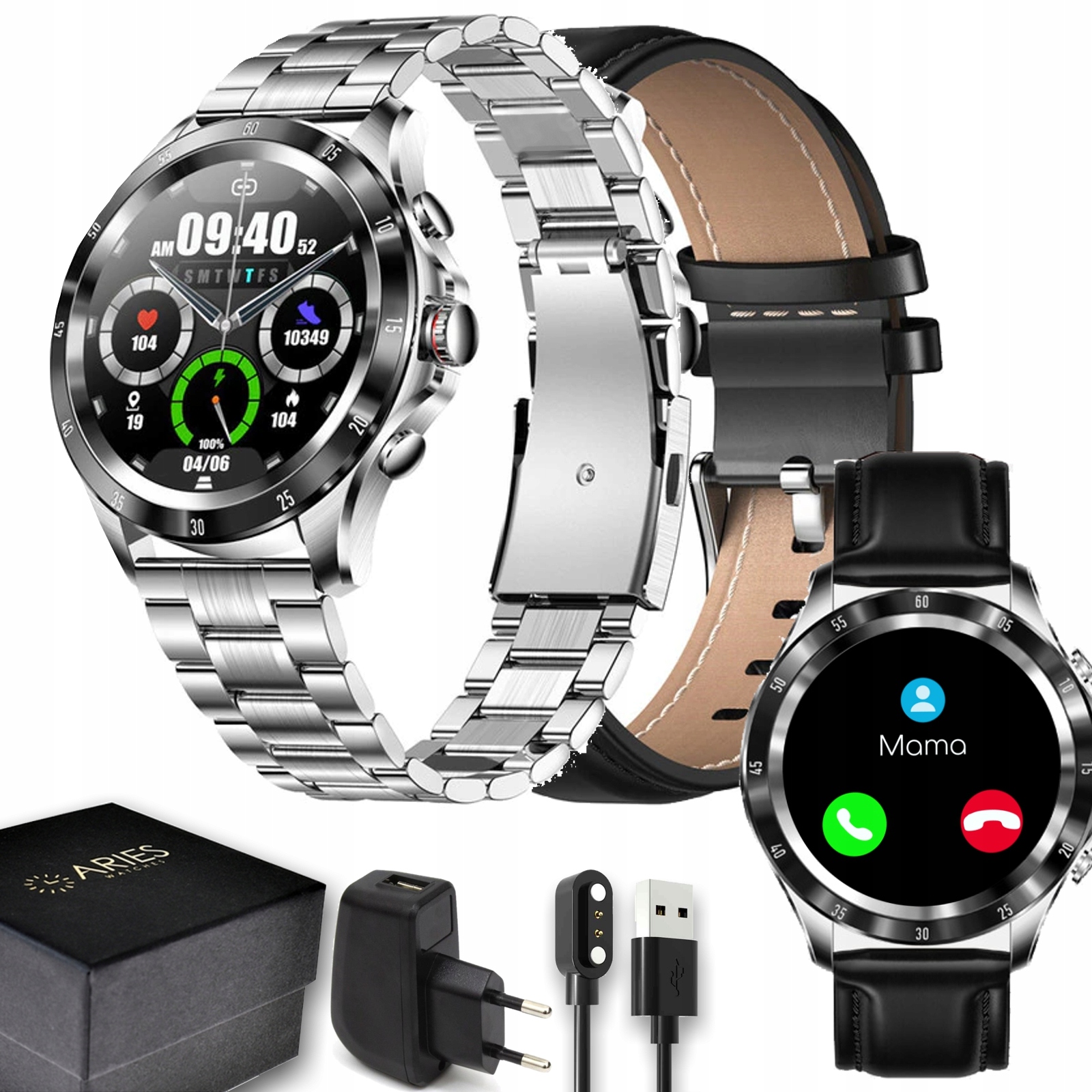 

Smartwatch Męski Rozmowy 2 Paski AWX1 Gt Elegnat