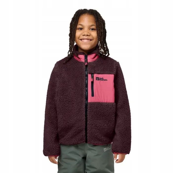 Dětská fleecová bunda Jack Wolfskin Ice Curl Hood Jacket Velikost 140