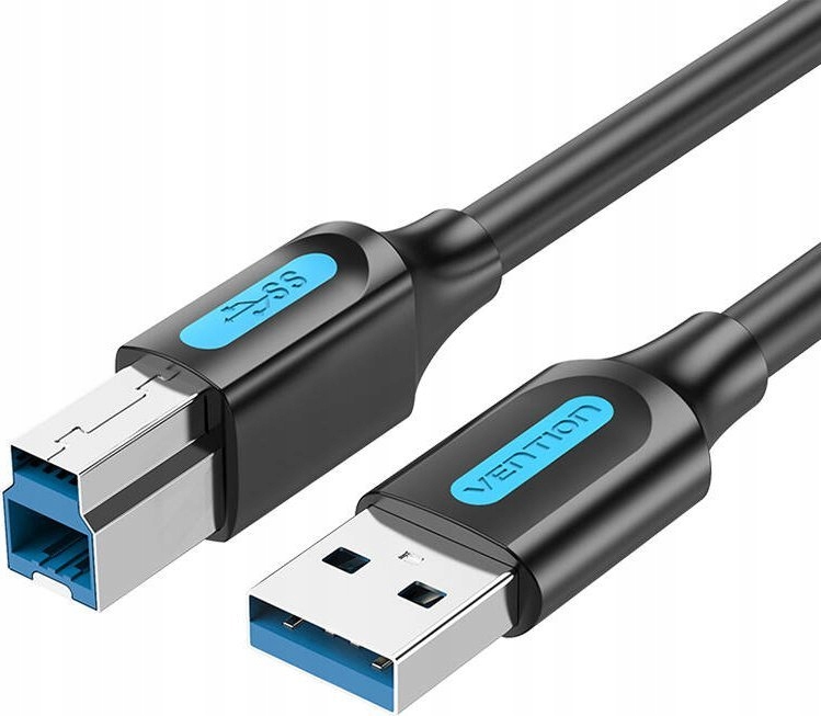 Kabel USB 3.0 Vention COOBI 3m 5Gbps do drukarki USB-B czarny