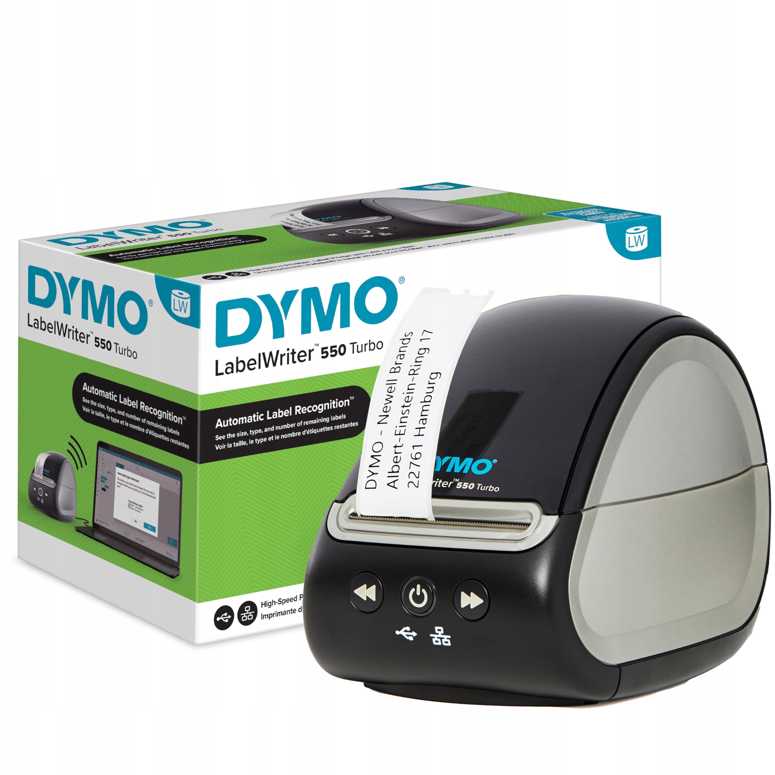 Dymo Tiskárna štítků LabelWriter 550 Turbo, vysokorychlostní tisk, Usb/lan