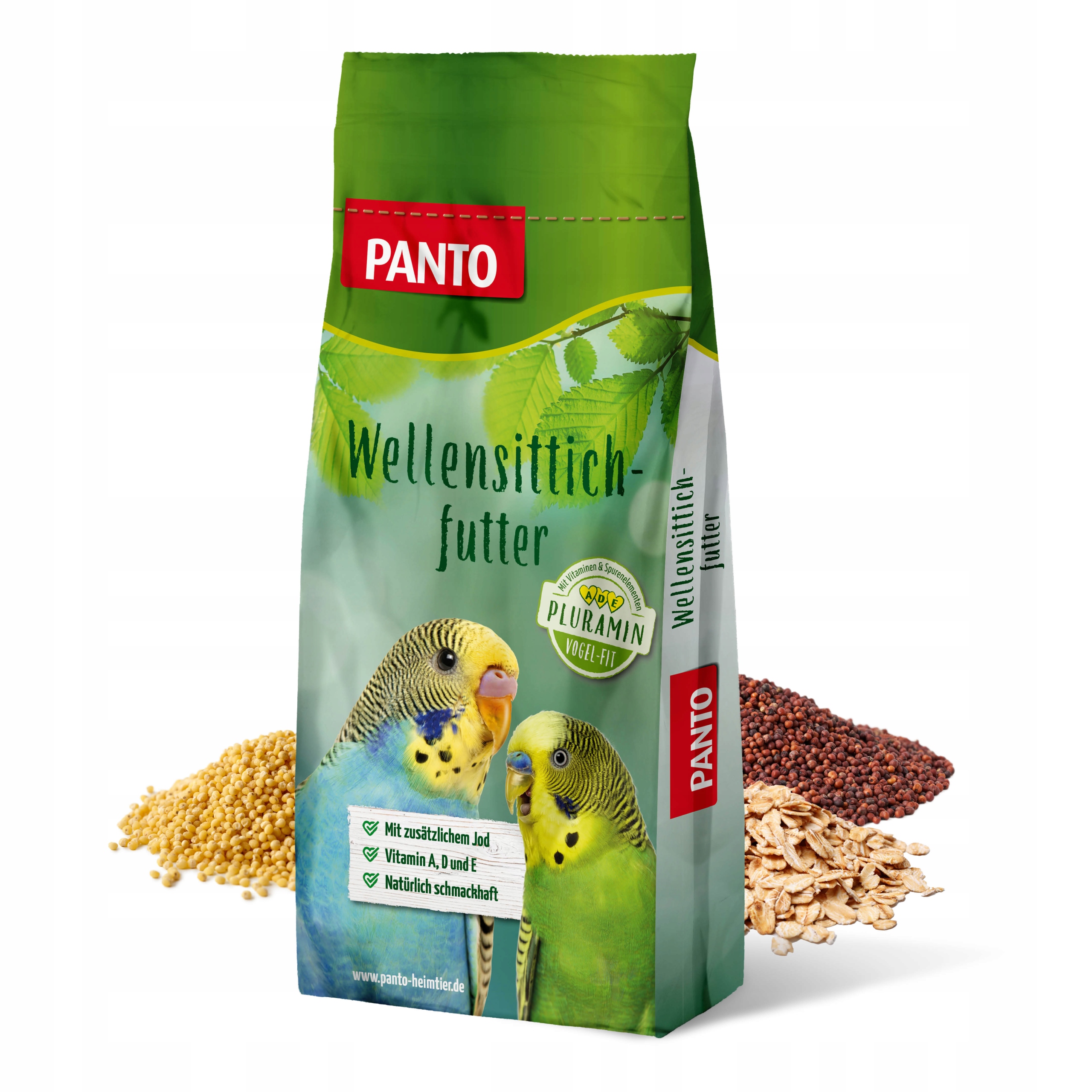 Krmivo pro papoušky vlnité s pluramínem Panto Jód Vitamín Ade 10 kg
