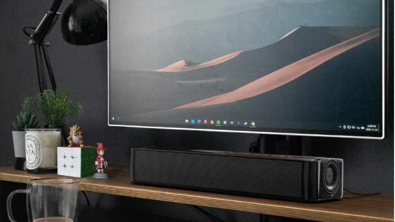 Soundbar Creative Stage SE 2.0 48 W czarny Głębokość produktu 7.5 cm