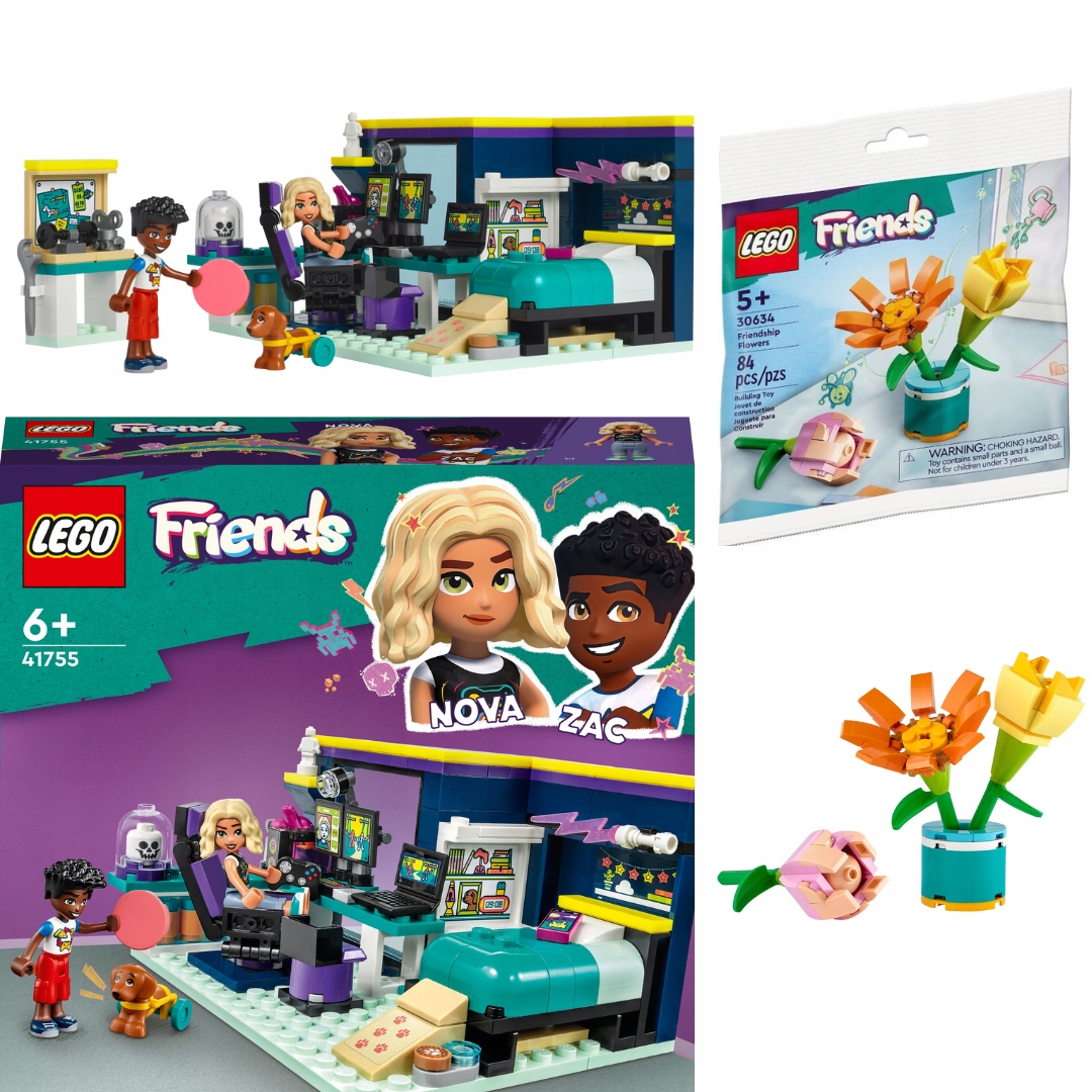 Sada Lego Friends 41755 Pokoj Novy Dárek Lego Friends 30634 Květiny
