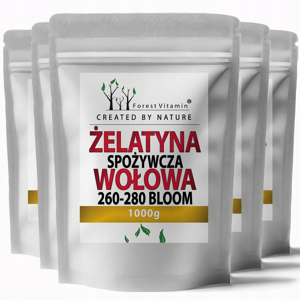 Żelatyna Wołowa Spożywcza 5KG 260-280 Bloom 100% Naturalna Bez Dodatków