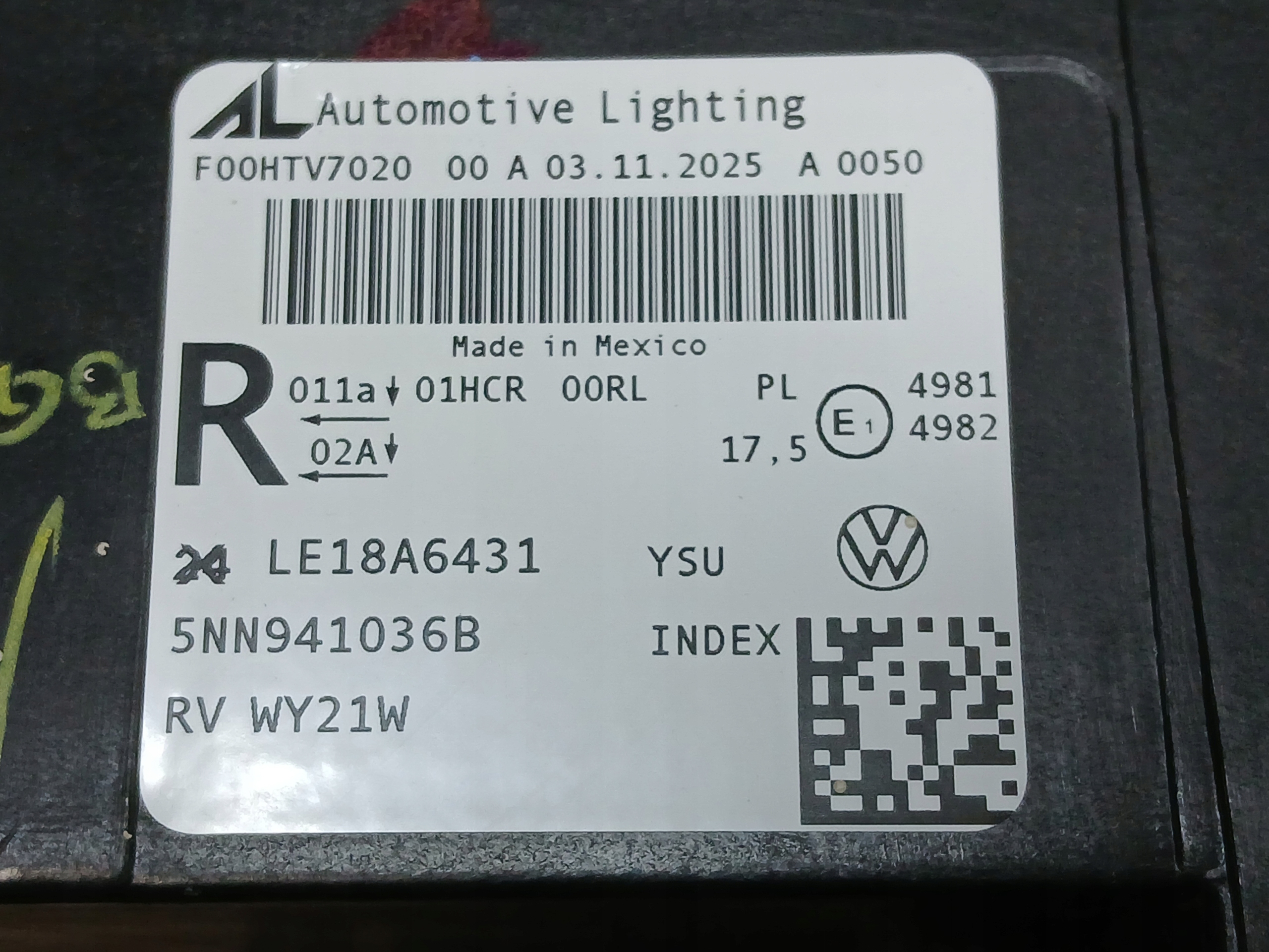 light front right VW TIGUAN ALLSPACE II 2 5NN FULL LED LIFT 19- 5NN941036B