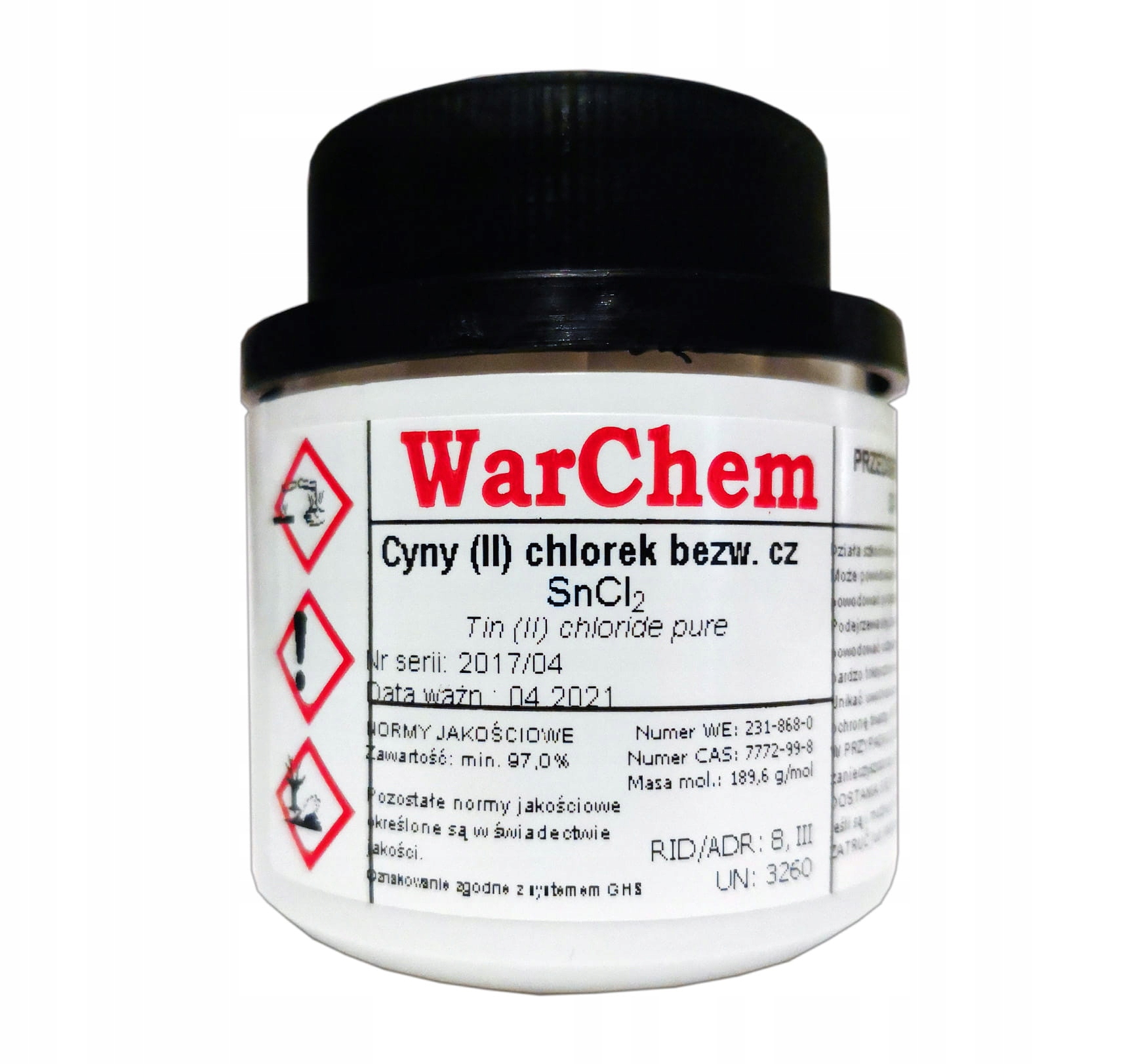 

Chlorek Cyny (II) bezwodny czysty 50g