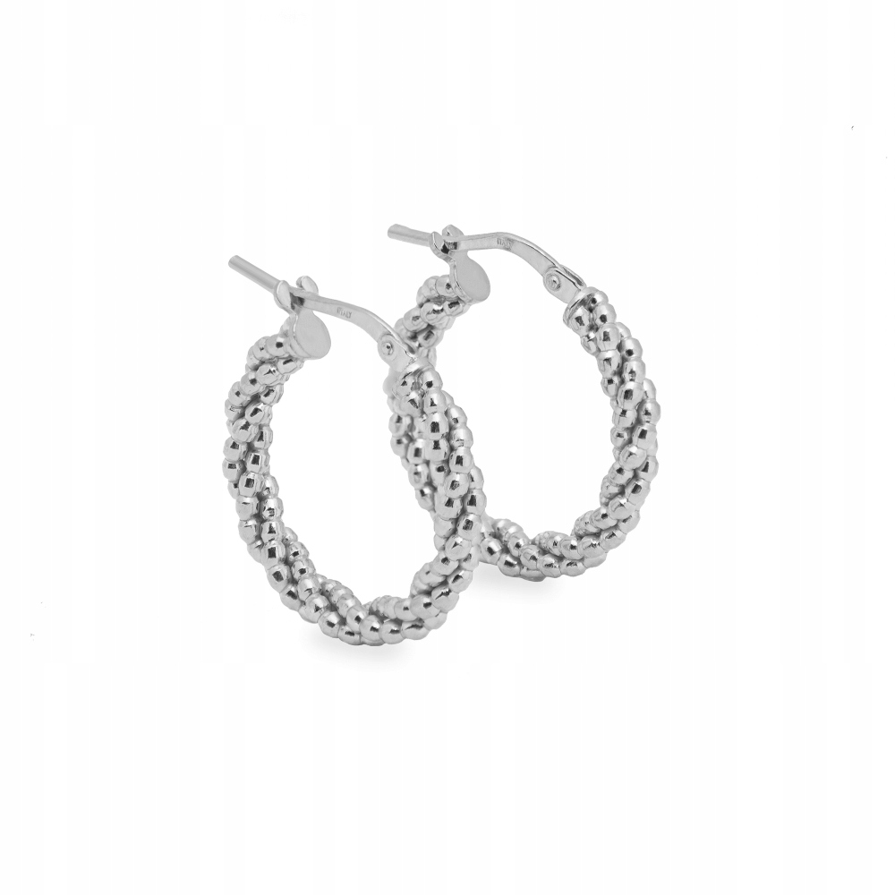 Kolczyki koła srebrne Ania Kruk splecione vintage 2,2 cm srebro 925