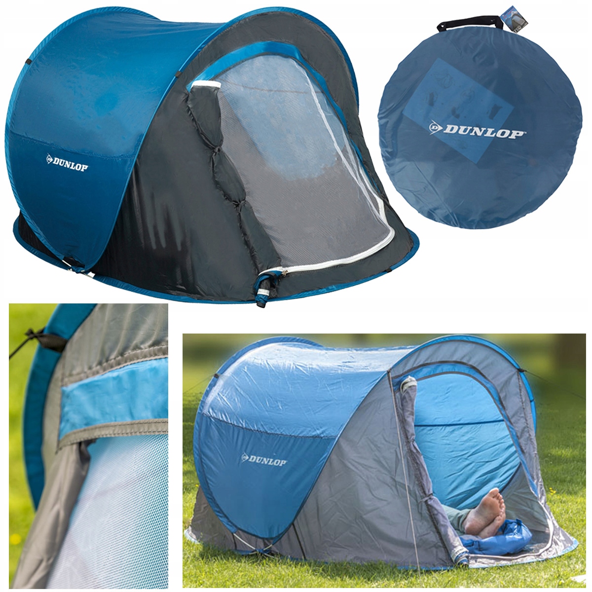 Namiot samorozkładający się 1 osobowy Wodoodporny turystyczny Dunlop