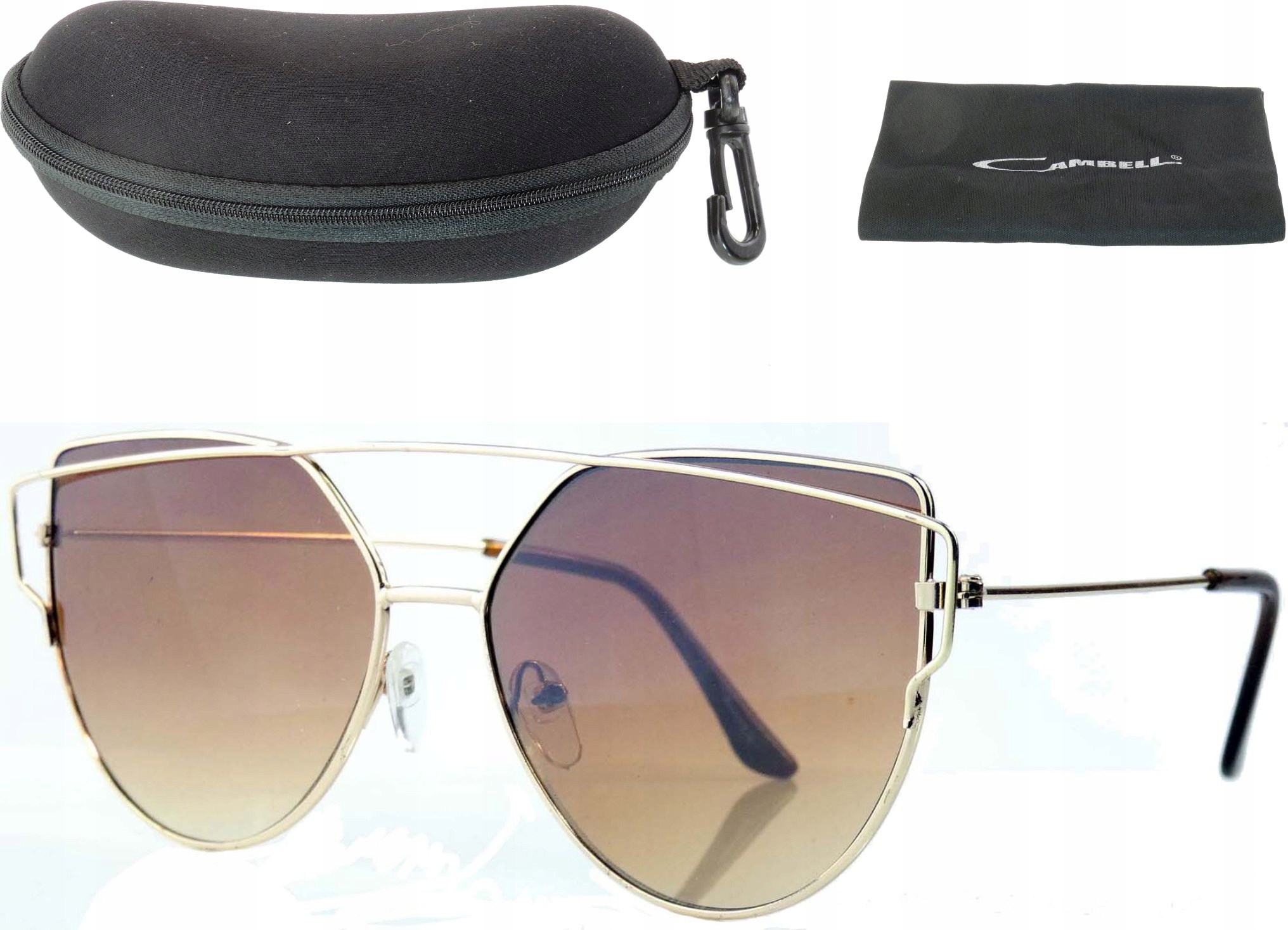 

Okulary Cambell kocie oczy Glam Rock Uv 400 lustro