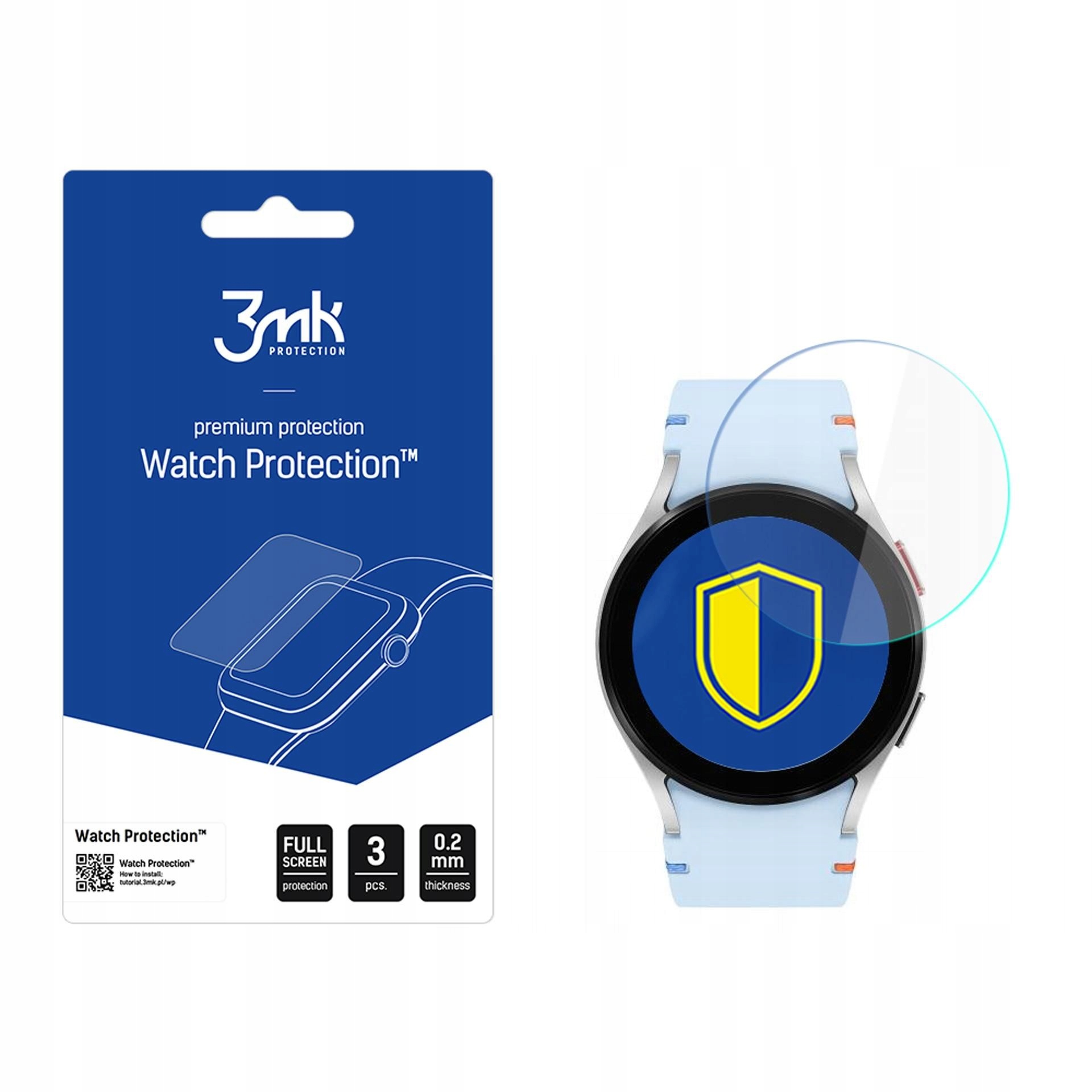 3 szt. Szkło hybrydowe do Samsung Galaxy Watch Fe 40mm 3mk Watch Protection