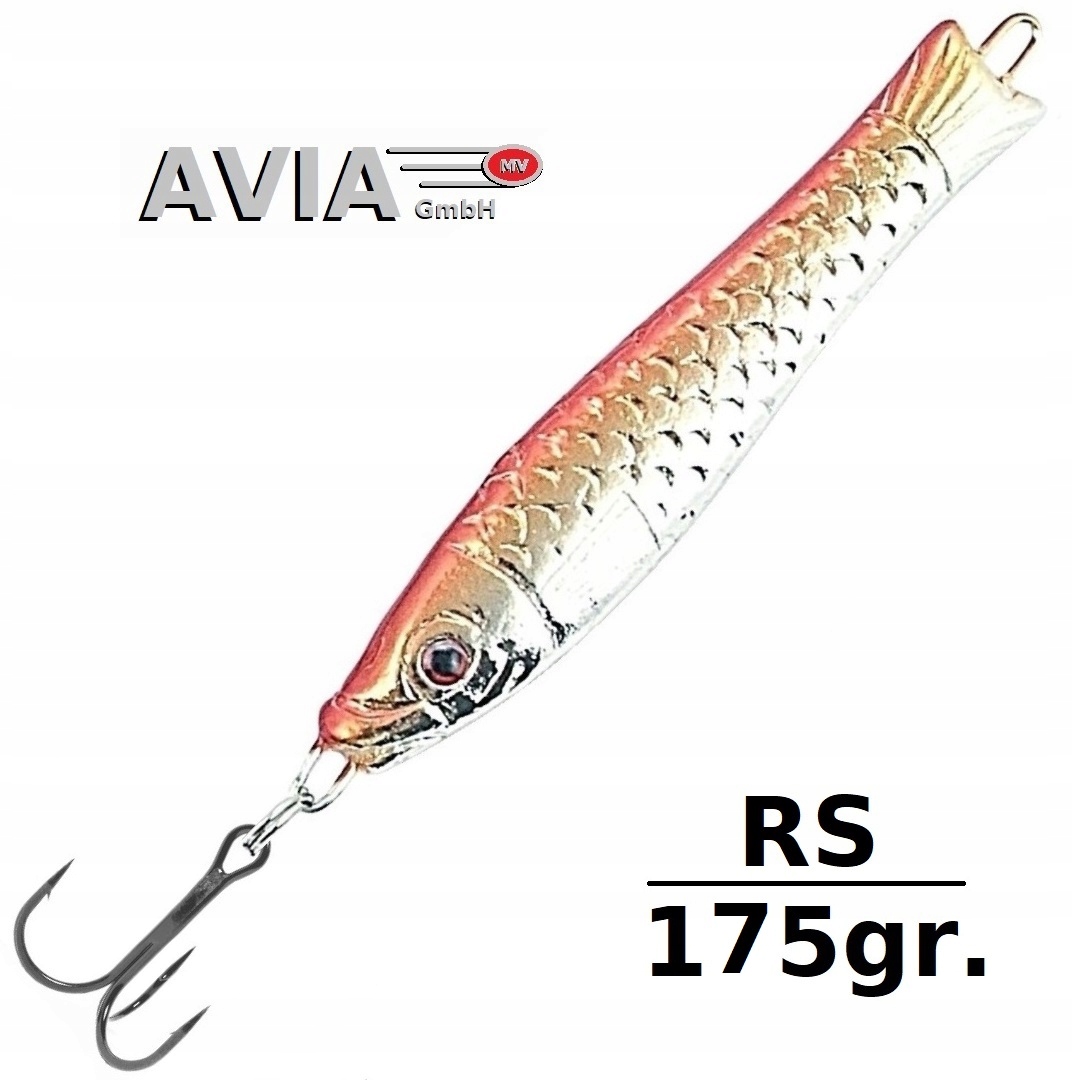 Dorsz Pilker Perfekt Avia 175 gr./14,5cm Light Red Brown Silver Rs