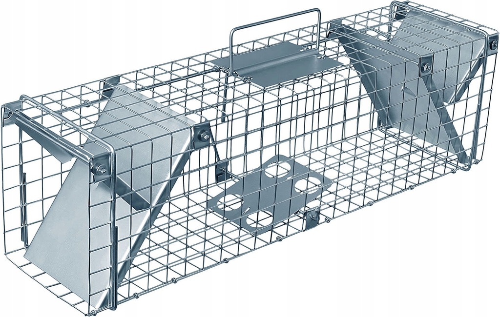 Pułapka, Żywołapka, Klatka Dwuwejściowa Na Koty, Kuny, Wydry 65x17x20 CM