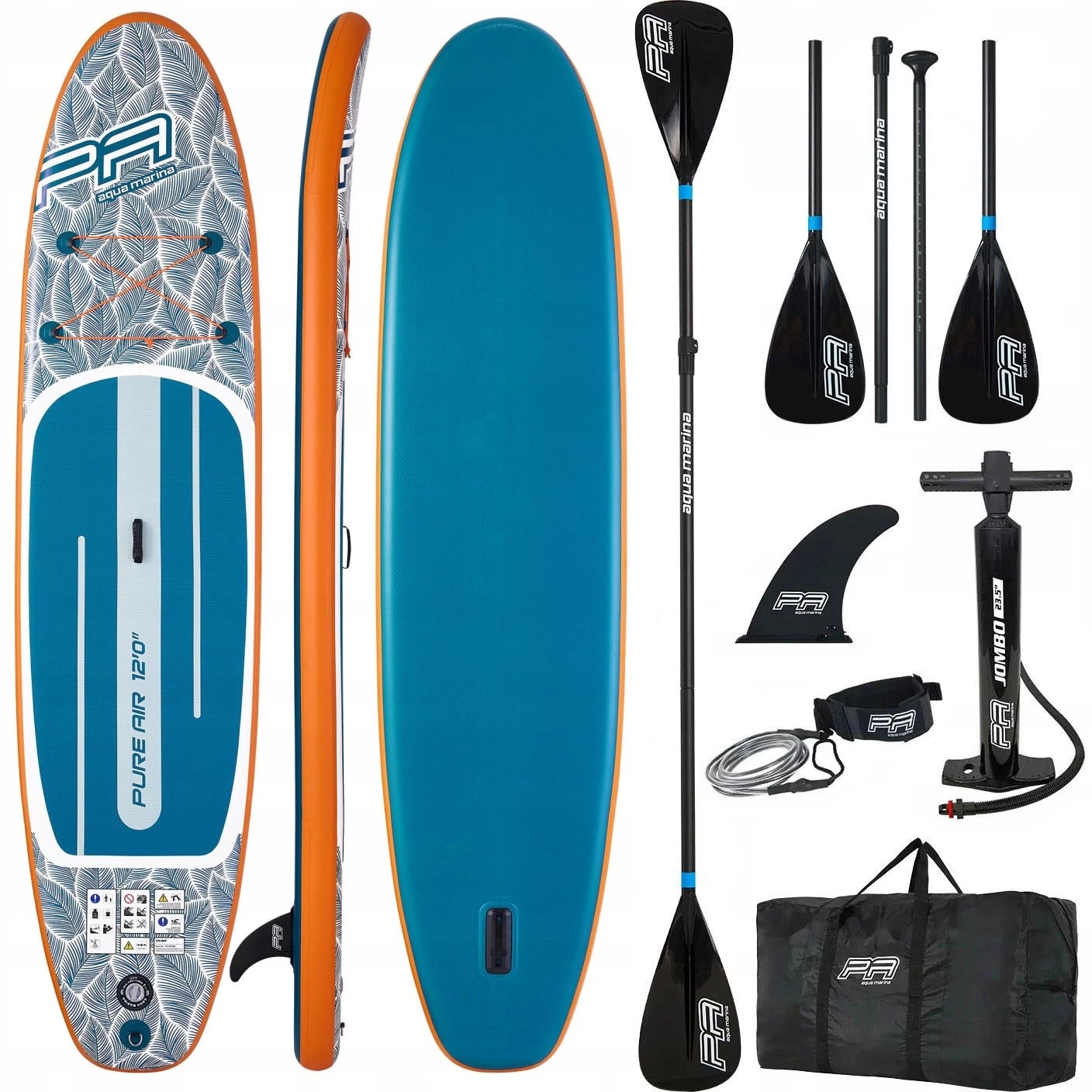 Deska Sup duża pompowana wiosło combo Aqua Marina Pure Air 12'0" 366 cm