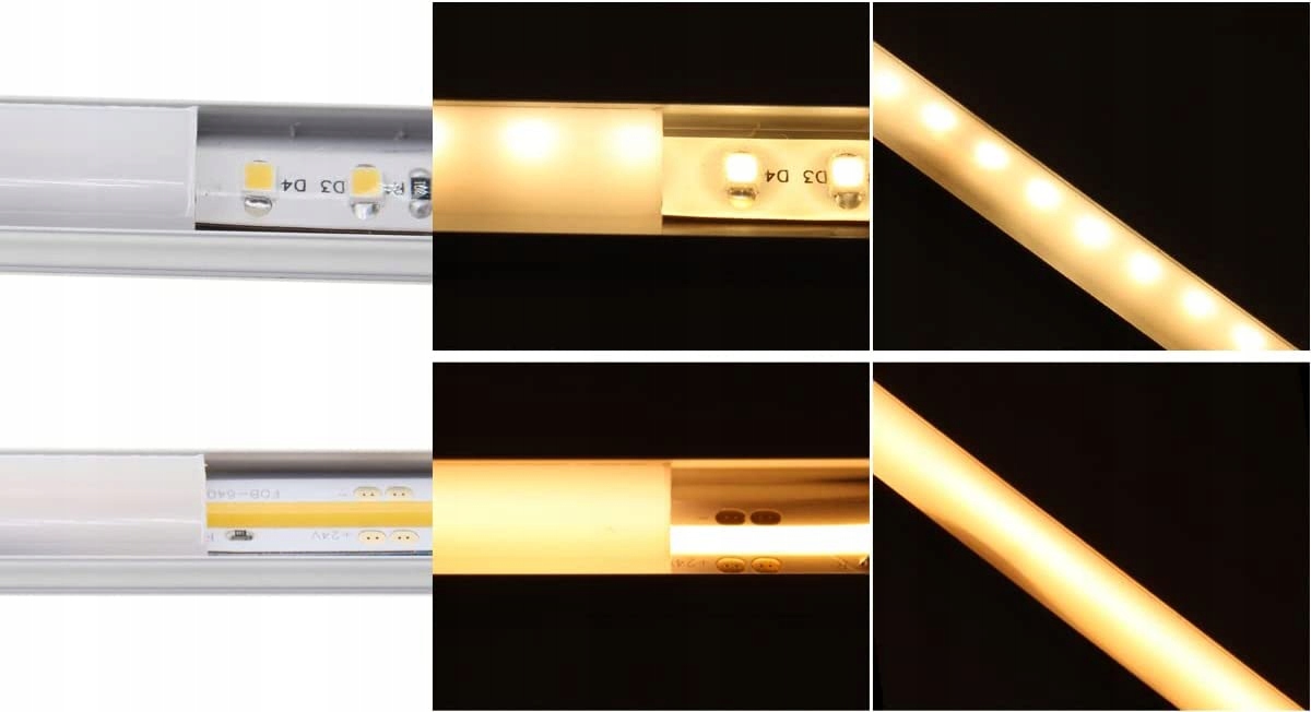 Taśma LED listwa COB 12V 3M Linia NEON Neutralny + zasilacz wtyk 30W pilot Moc 10 W
