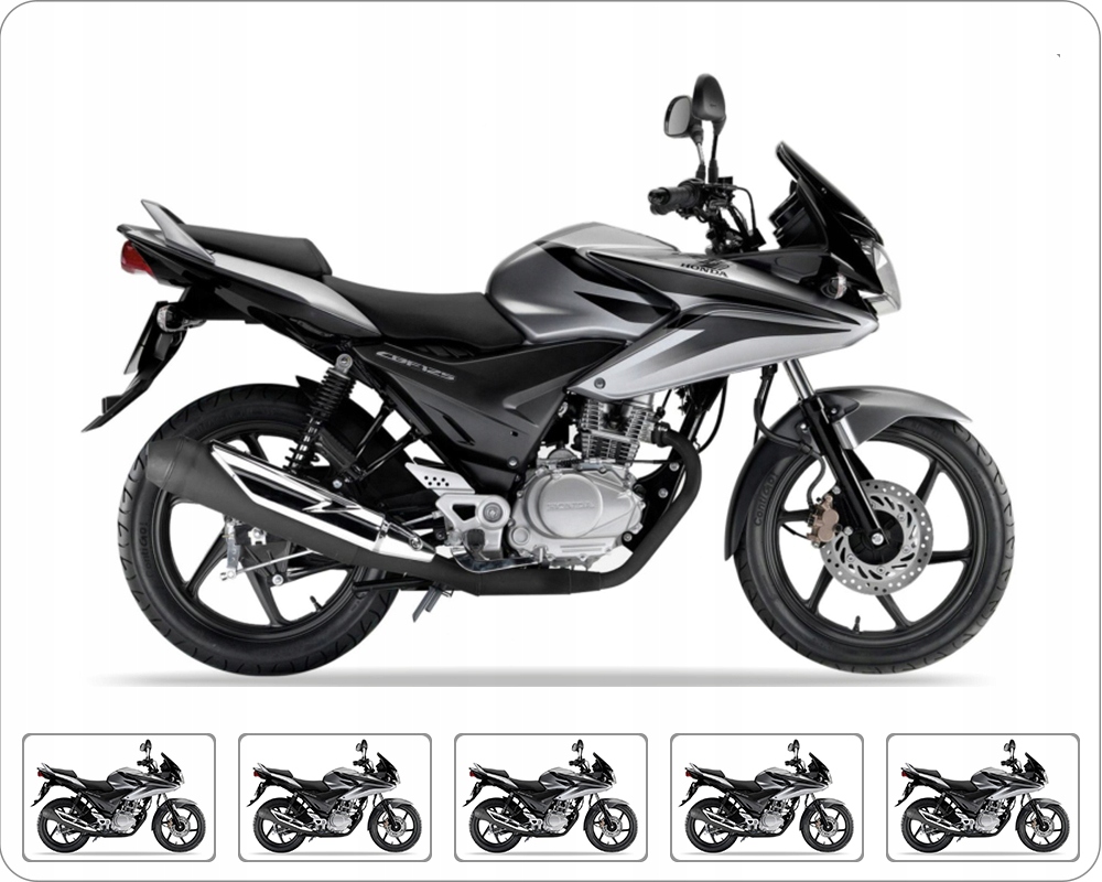 Nálepky Na Motocykel Juula Pre Honda Cbf 125 2009-2012 Strieborná NHB06