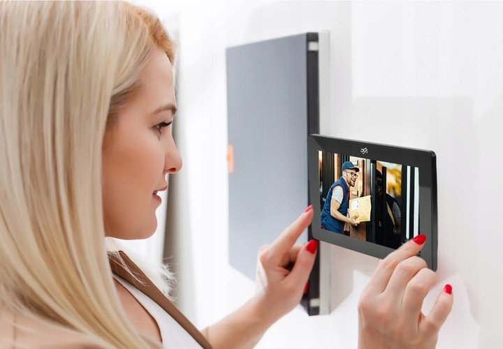 Wideodomofonu Monitor DVS dotykowy TFT LCD 7” P2P Kolor czarny