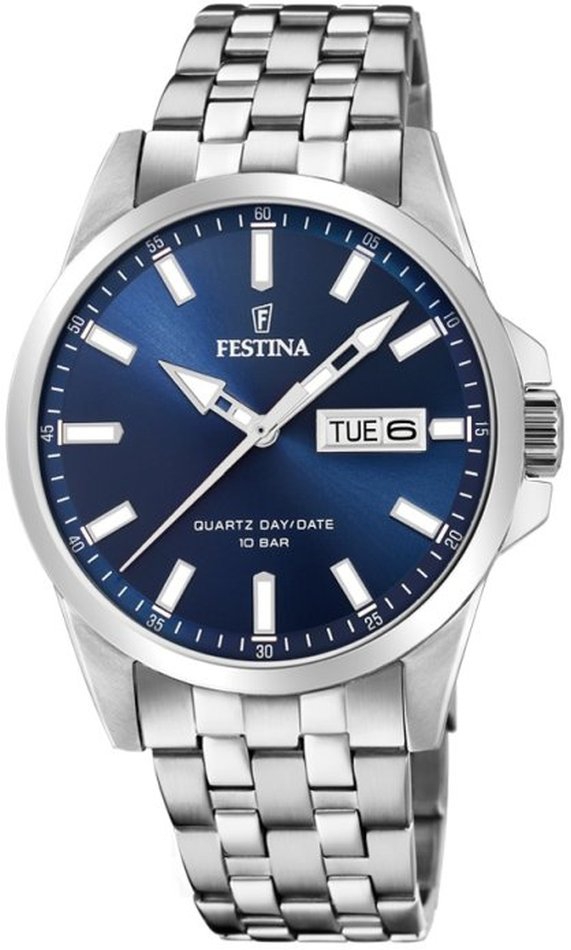 Festina 20357/3 námořnicky modré klasické pánské hodinky na plavání