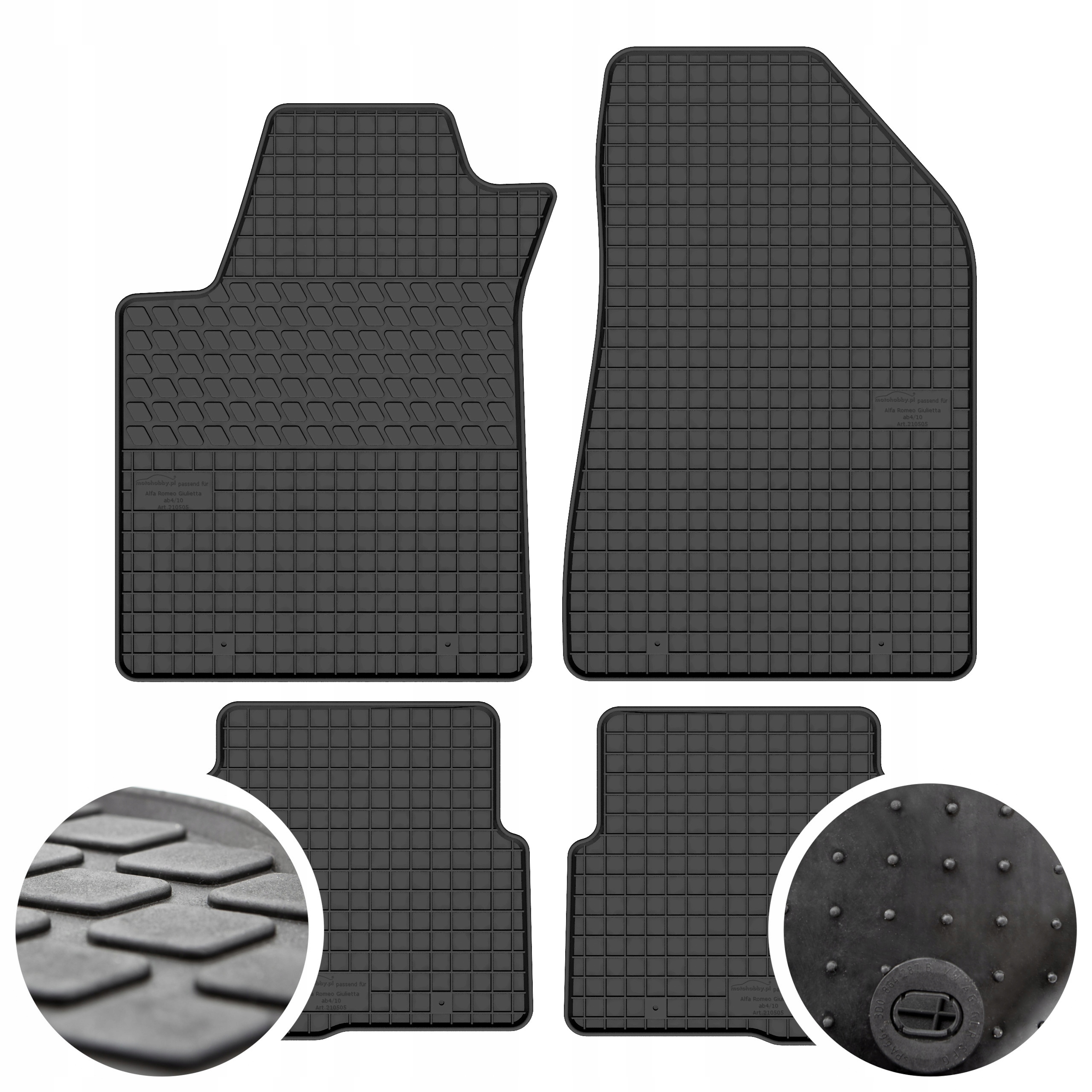Gumové Koberce pro Alfa Romeo Giulietta 2010-2020