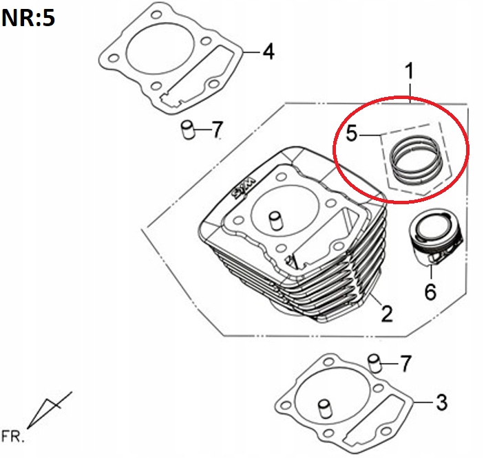 PISTON Ring SET FOR Sym Wolf 125cc OEM!