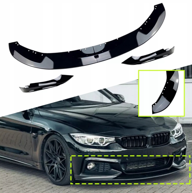Kryt nárazníka Čierny Lesk Splitter Bmw F32 F33 F36 2014-2020 M Sport
