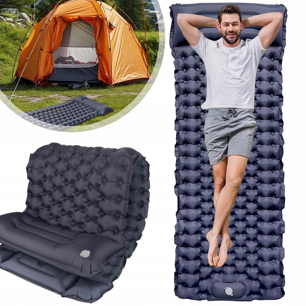 Samonafukovací Podložka Matrace 200*7 CM S Polštářkem Pro Kempování, Pěší Turistiku