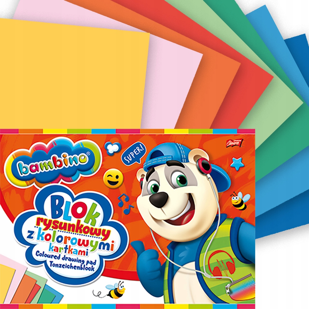 

Bambino Blok Rysunkowy A4 Kolorowe Kartki