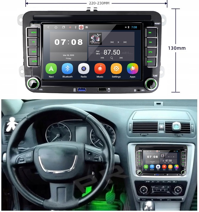 RADIO GPS ANDROID SKODA OCTAVIA FABIA SUPERB 32GB Model opony VW SKODA SEAT 7 CALI 2/32GB