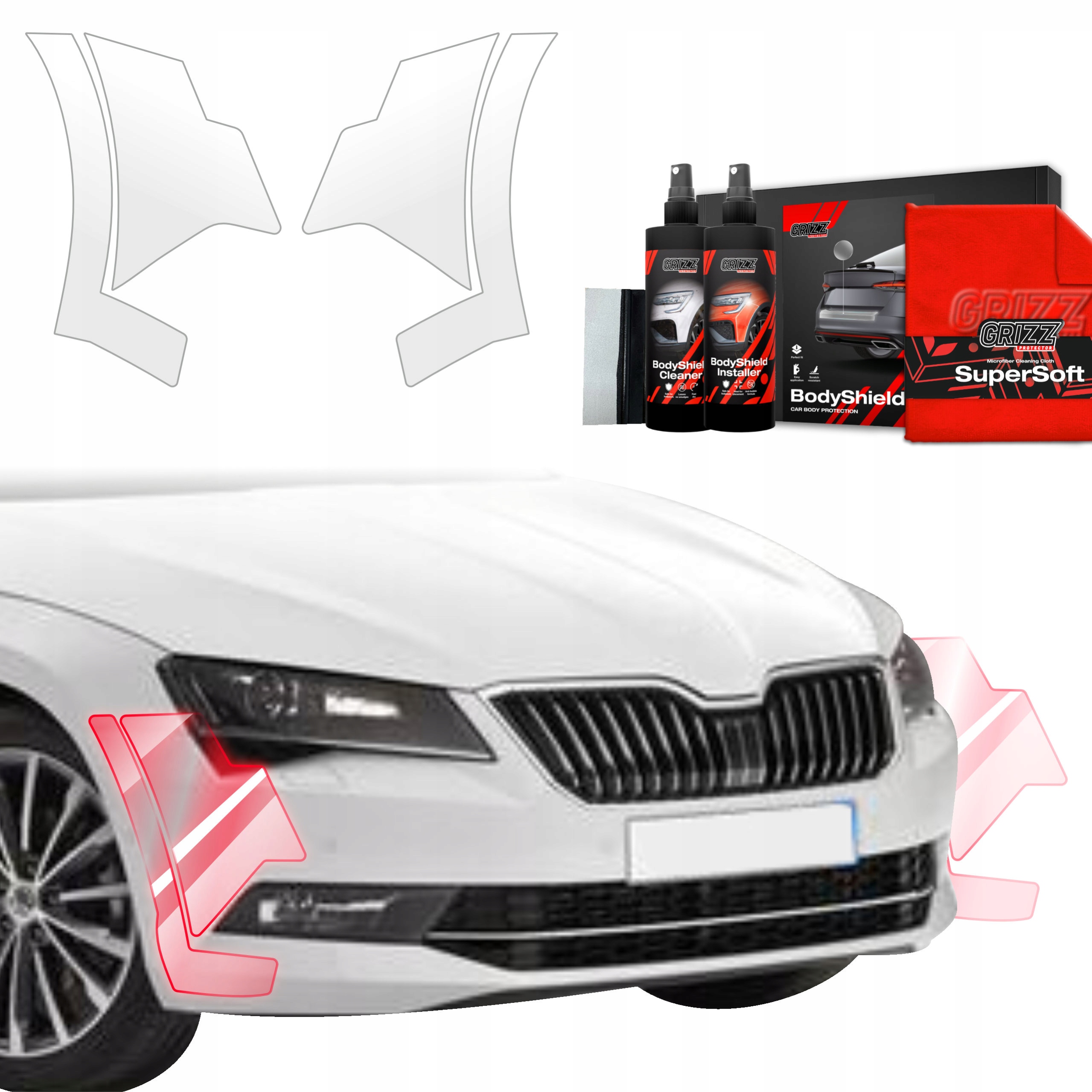 4v1 Fólie na nárazník Ppf pro Škoda Superb 3 Combi (2015-2019) Grizz