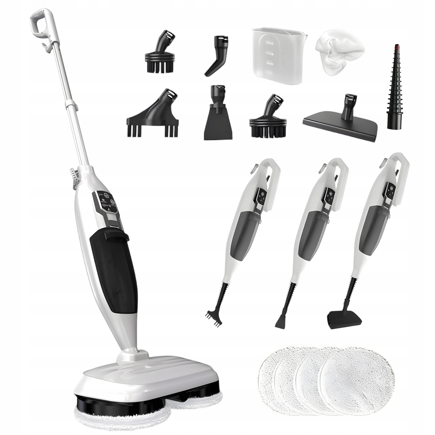 Mop Parowy 1300W Zbiornik 550ML 13W1 Akcesoria Czyszczenie Parkietu Płytek