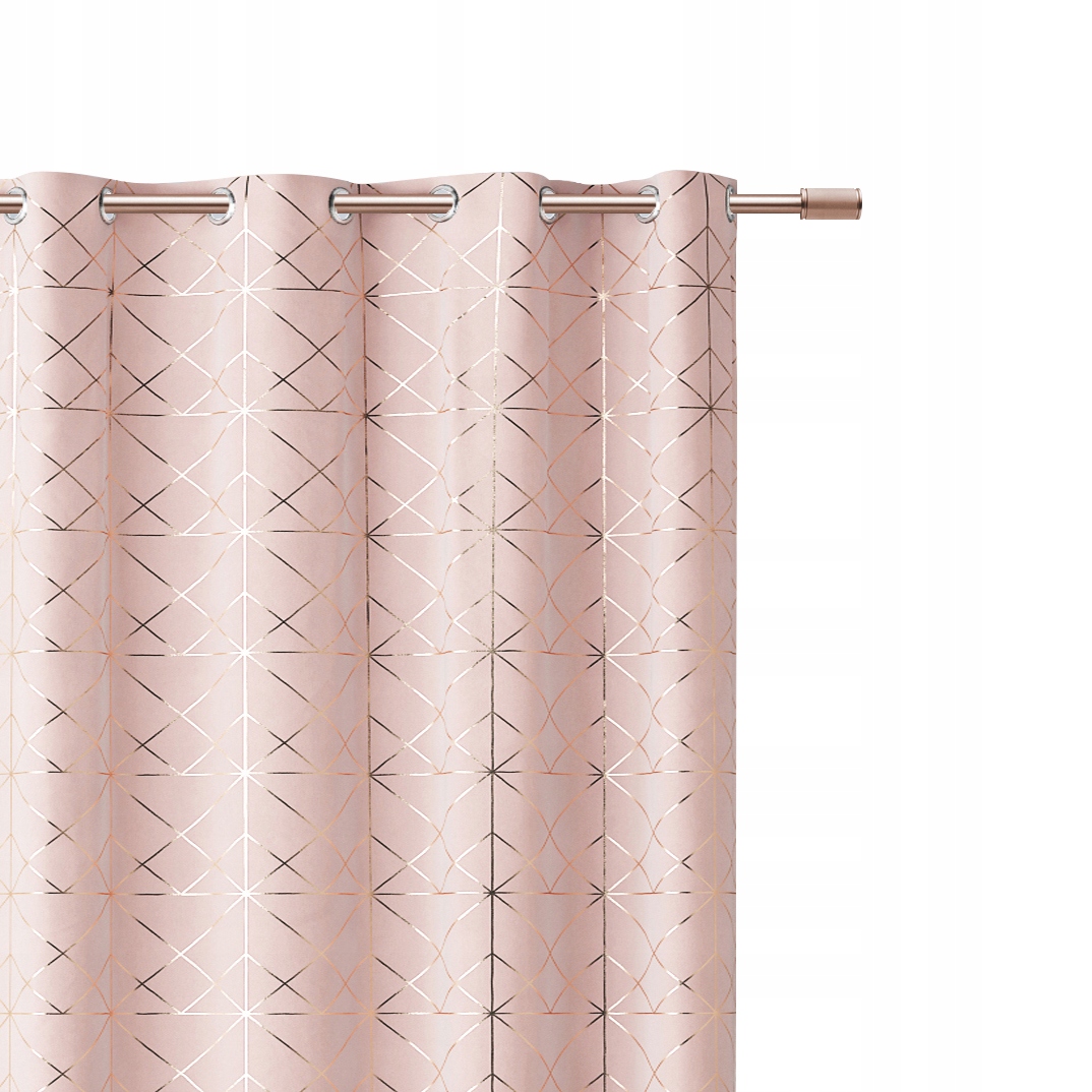 

Zasłona Gotowa Glammy 140X280 Przelotki Róż