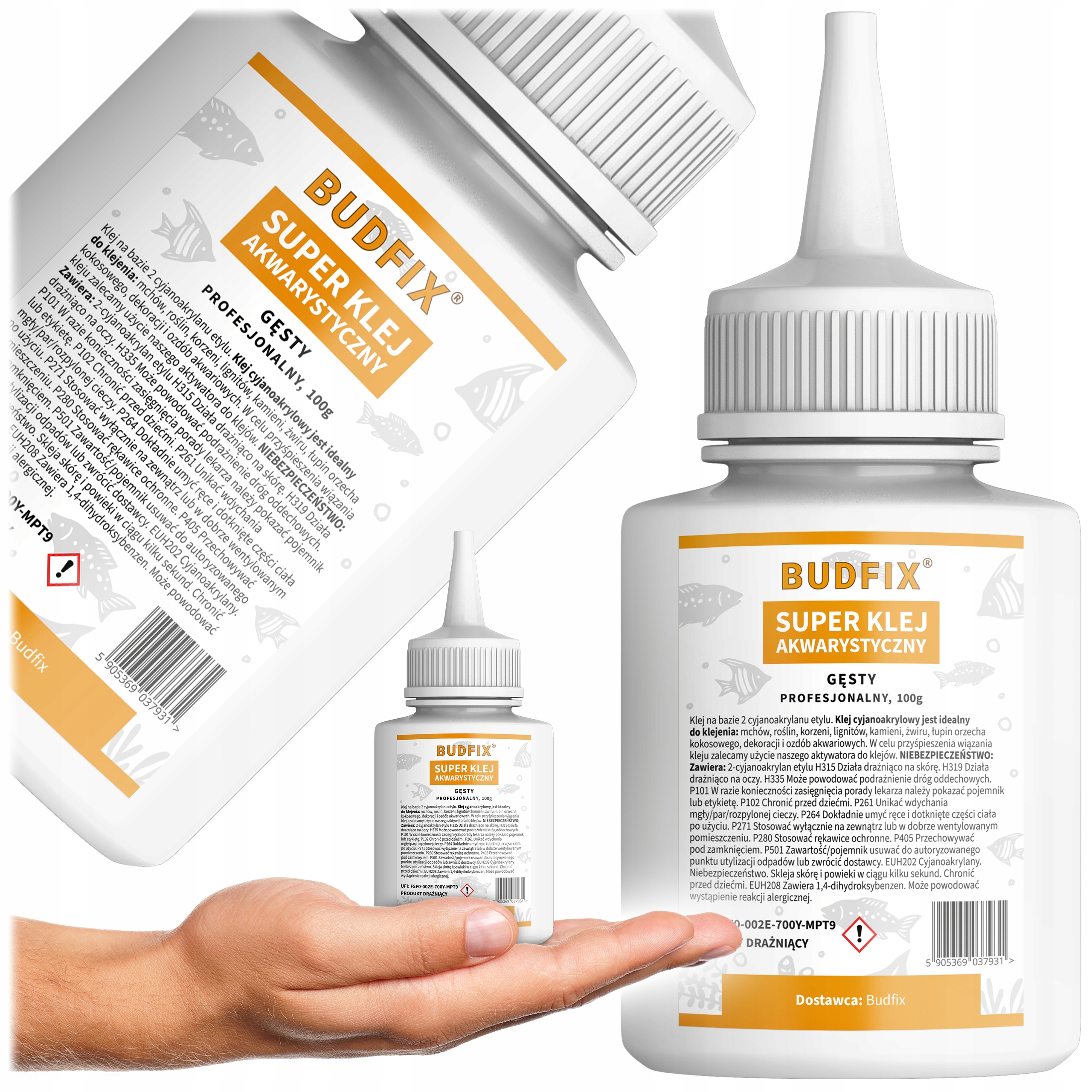 Klej Akwarystyczny Do Mchu Roślin Korali Korzeni Skał Gęsty 100g Bezpieczny