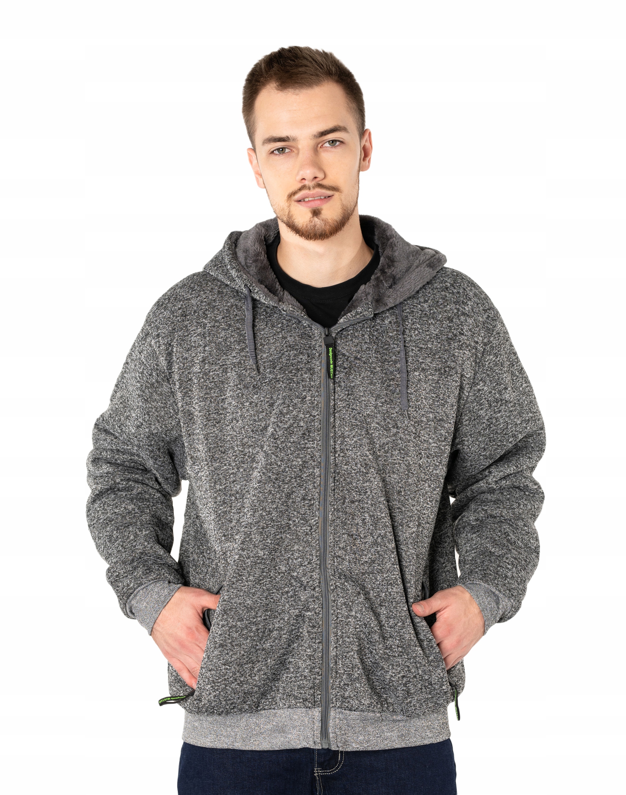 

Ciepła Bluza Męska Ocieplana Futerkiem 74604-02 XL