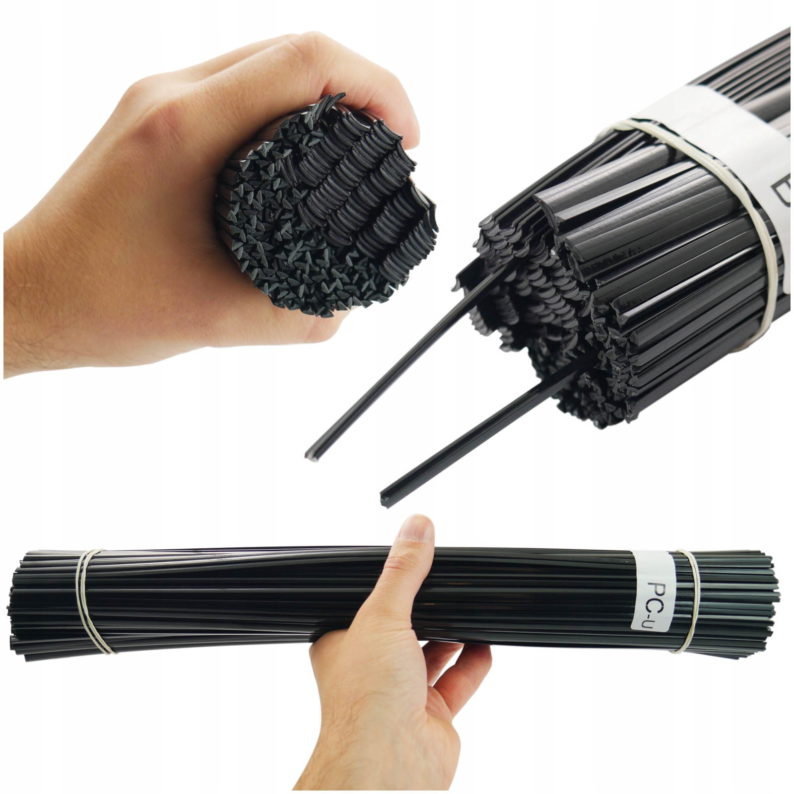 Spojovačka pro svařování plastů Pc-u Pc/u 1kg MIX proužků trojúhelníků Spojovací