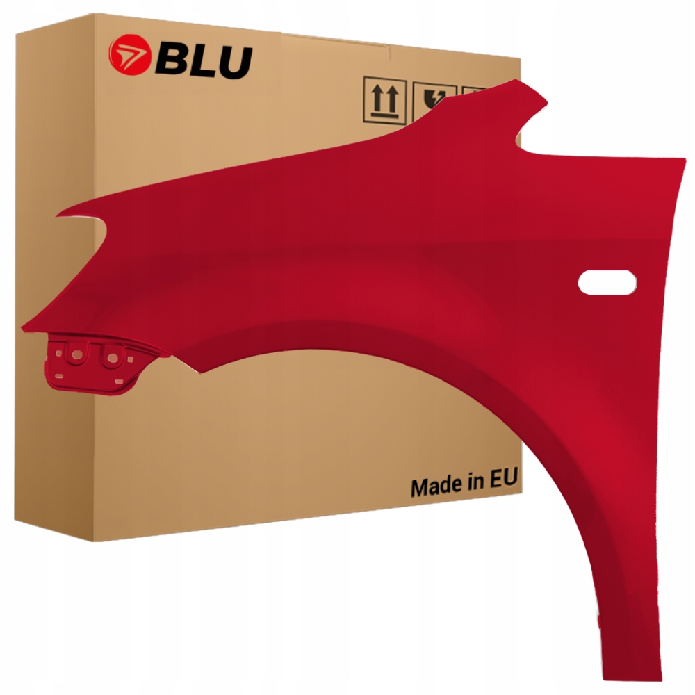 Blu Blatník Vw Caddy III 3 2K lift LY3D levý červený 10-15 přední s otvorem